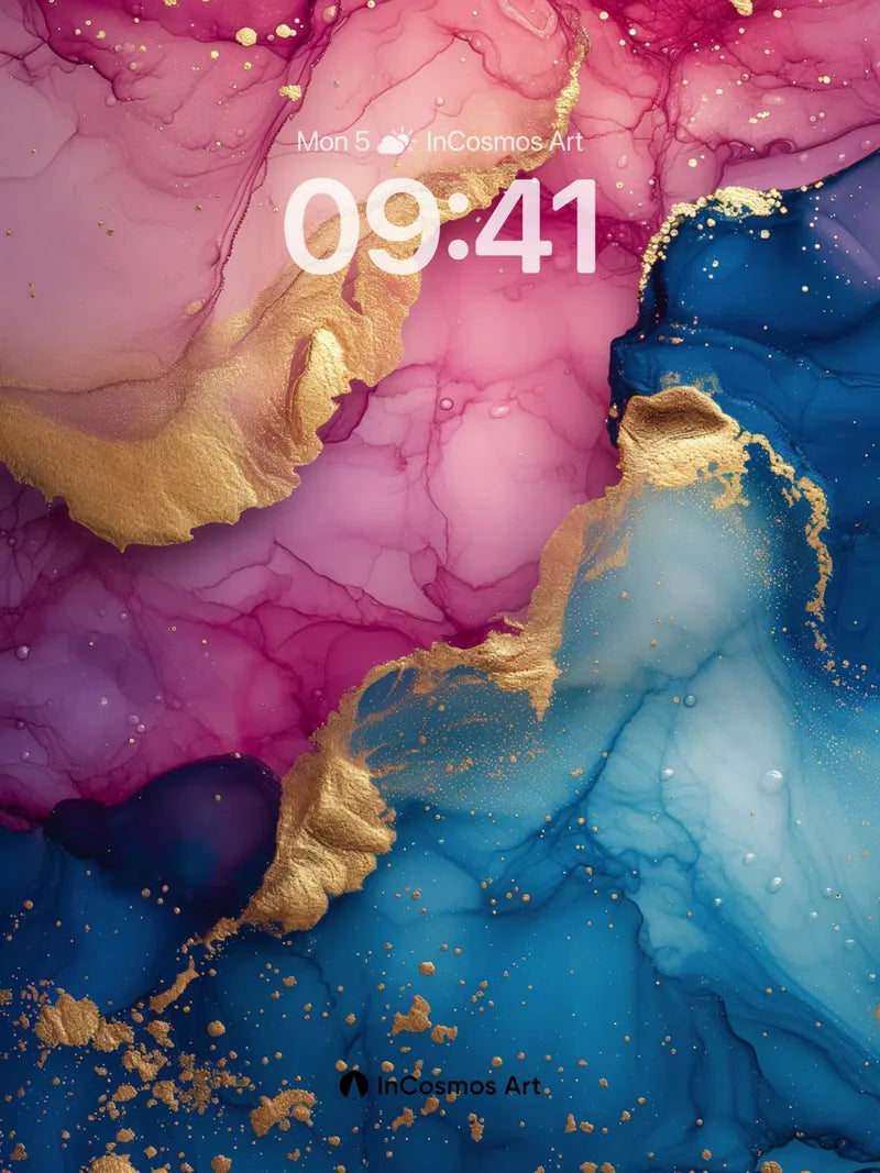 Luminous Veil Wallpaper with Golden Threads