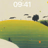 Rolling Green Hills Minimalist Wallpaper