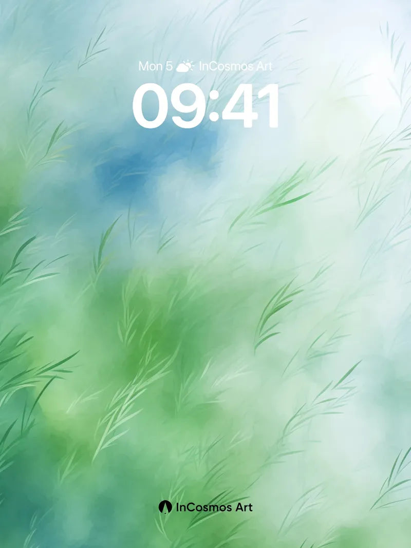 Whispering Meadow Wallpaper with Ethereal Light wallpaper for iPhone, iPad & Mac