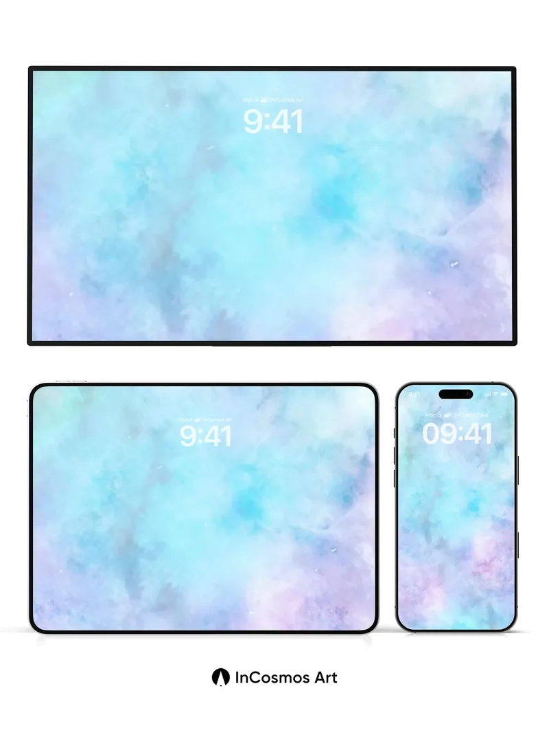 Ethereal Sky Gradient Wallpaper with Soft Hues