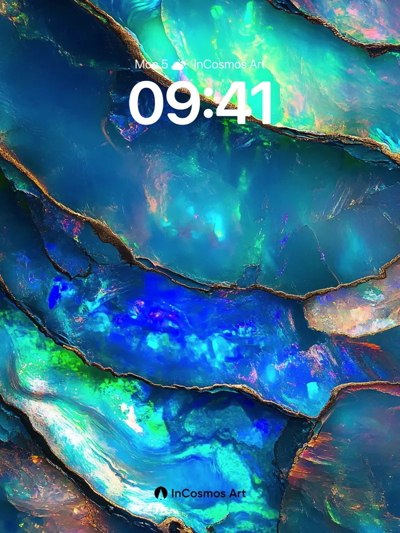 Cosmic Agate Wallpaper with Electric Veins
