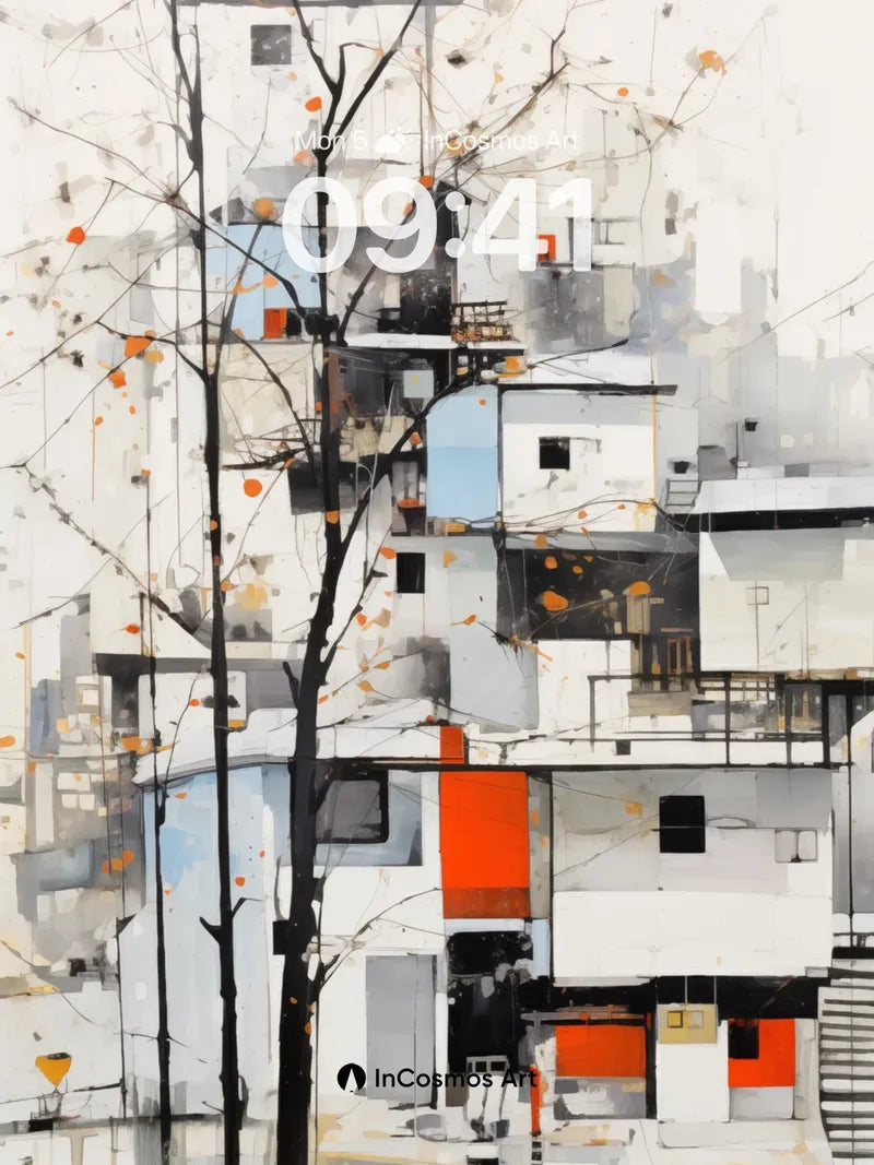 Silent Cityscape Wallpaper with Autumn Whispers