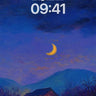 Crescent Hush Wallpaper with Warm Hearth Light wallpaper for iPhone, iPad & Mac
