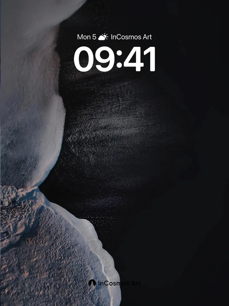 Silent Iceberg Wallpaper with Midnight Glow