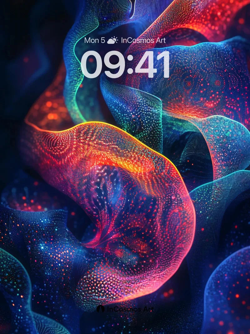 Neon Pulse Wallpaper with Living Light Veins