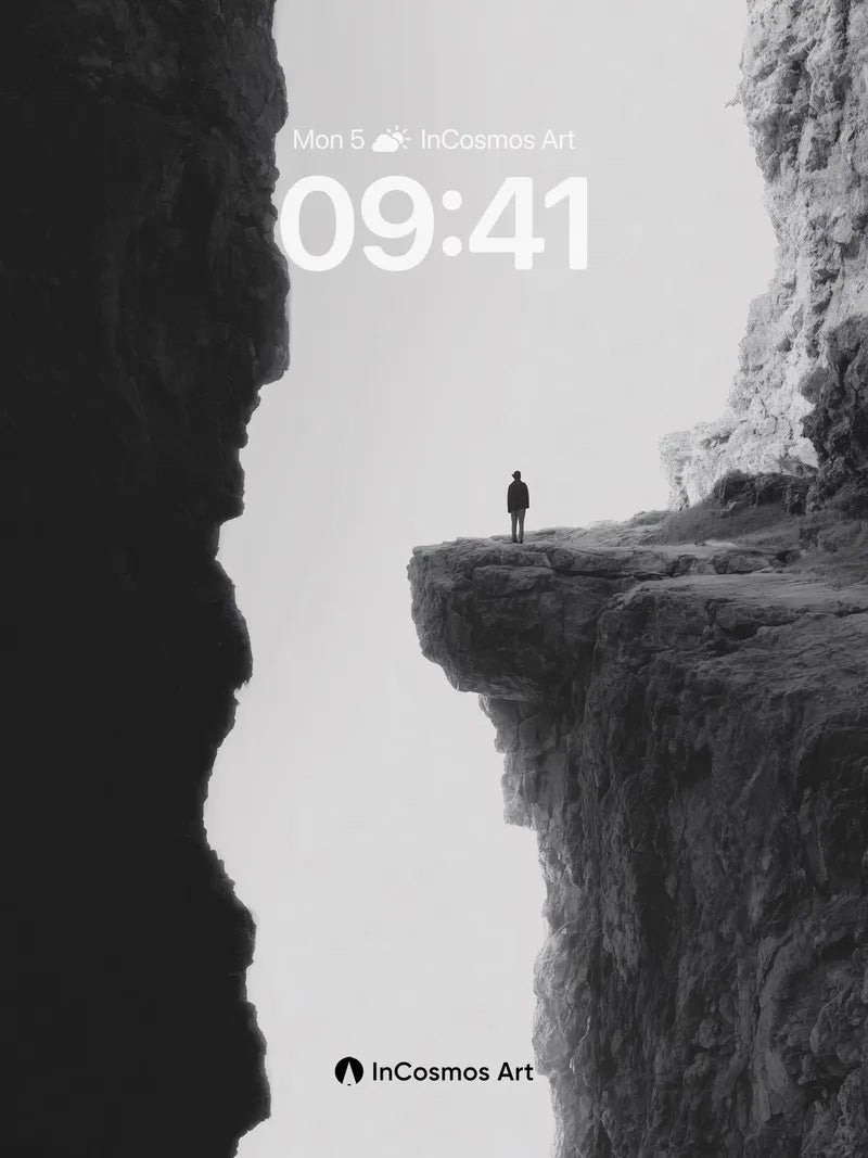 Silent Edge Wallpaper with Solitary Figure wallpaper for iPhone, iPad & Mac