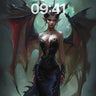 Shadowed Seraph Wallpaper with Crimson Wings wallpaper for iPhone, iPad & Mac