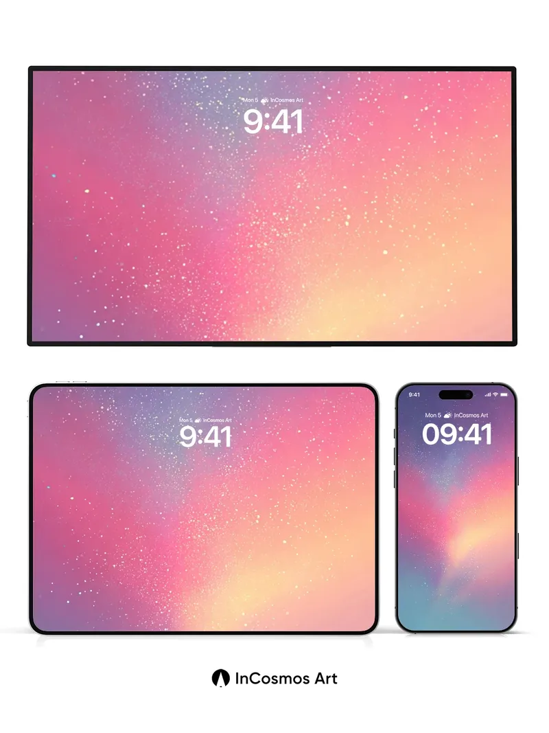 Cosmic Hush Wallpaper with Starlight Veil