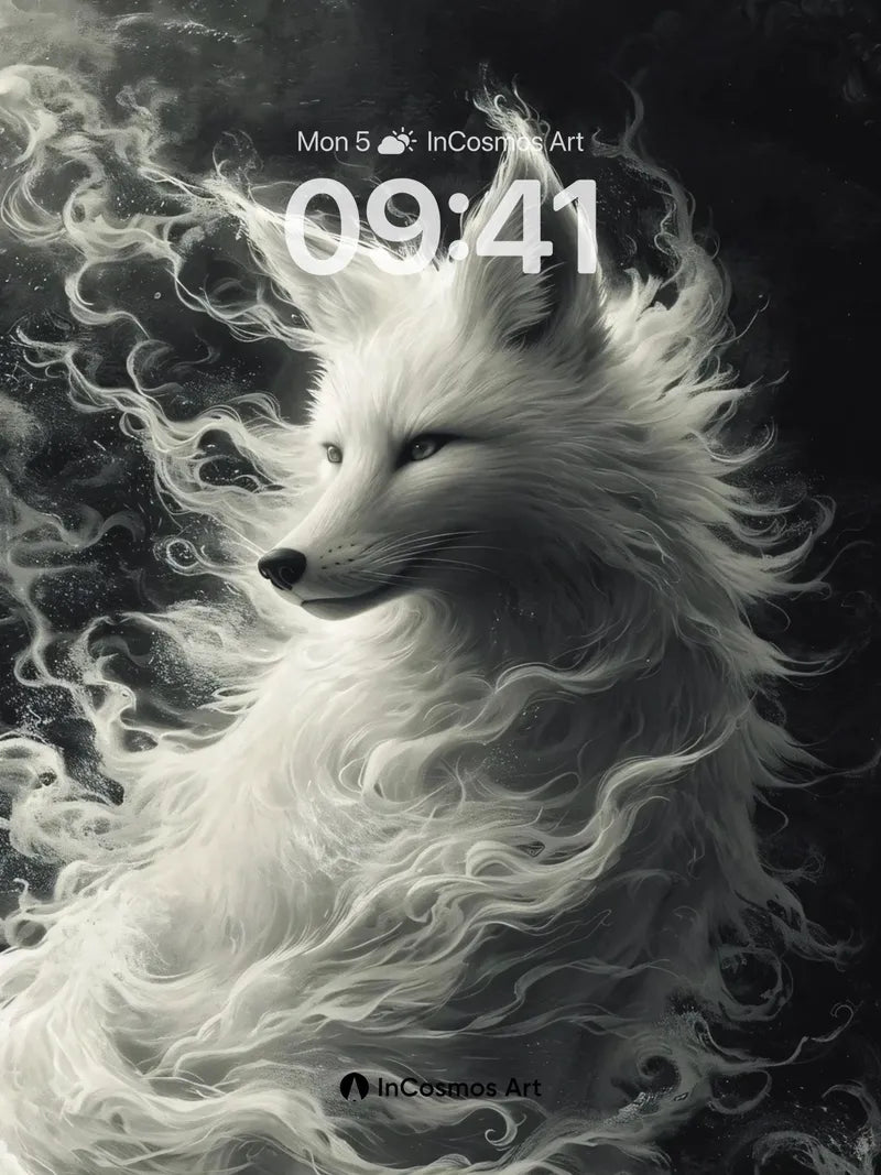 Silent Storm Wallpaper with Ethereal Fox