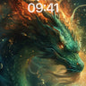 Cosmic Ember Dragon Wallpaper with Celestial Flames wallpaper for iPhone, iPad & Mac