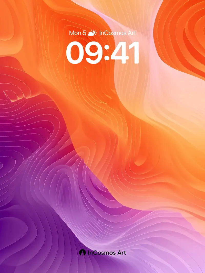 Luminous Wave Wallpaper with Ethereal Contours