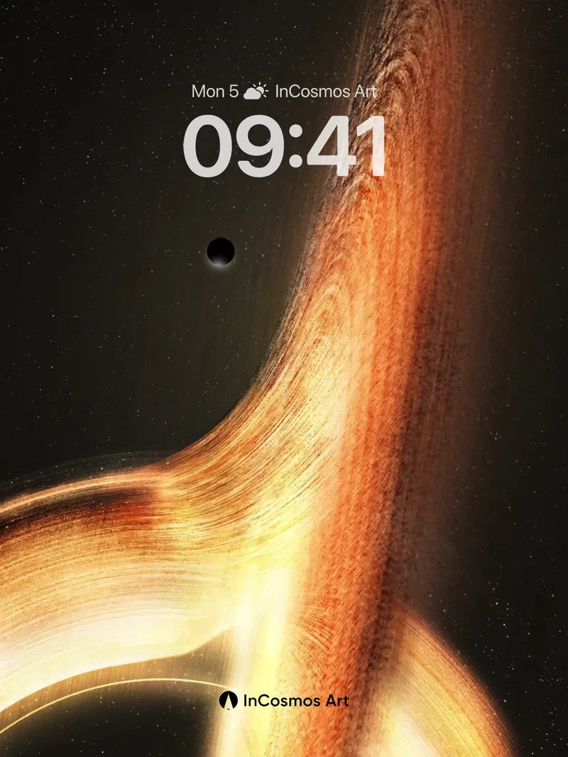 Cosmic Veil Wallpaper with Singularity Core