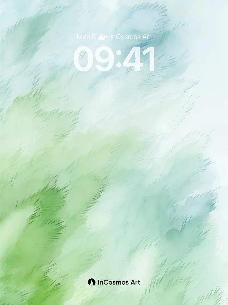 Serenity Wash Wallpaper with Whispering Greens