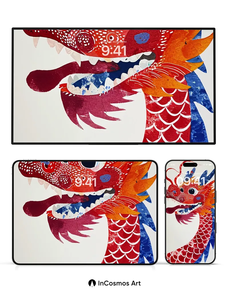 Fiery Whimsy Wallpaper with Dragon's Breath