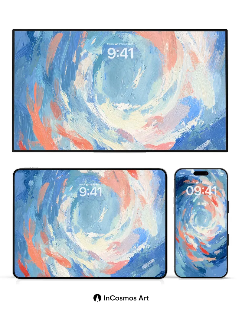 Whirlpool Koi Wallpaper with Swirling Depths