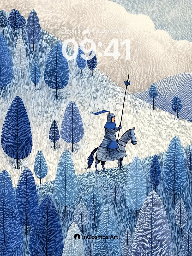Silent Ride Wallpaper with Snow-etched Trees wallpaper for iPhone, iPad & Mac