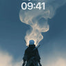 Frostbound Shadow Wallpaper with Smoke Veil wallpaper for iPhone, iPad & Mac