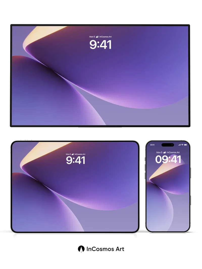 Luminous Fold Wallpaper with Soft Gradient Hues