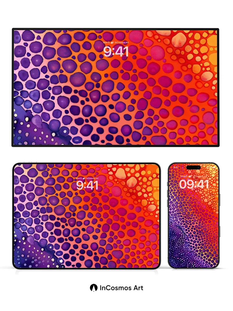 Luminous Bubble Wallpaper with Cosmic Drift