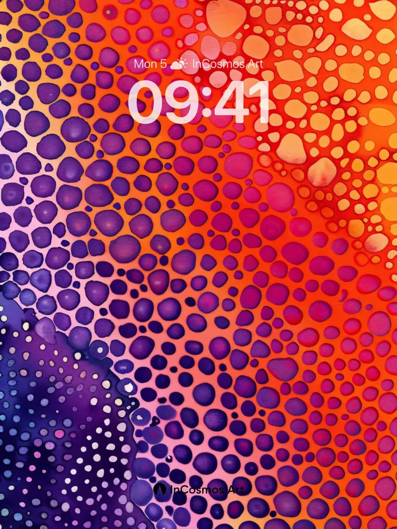 Luminous Bubble Wallpaper with Cosmic Drift