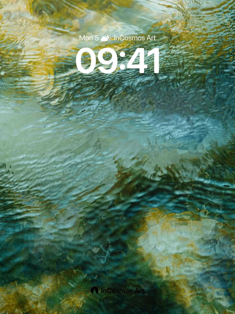 Liquid Light Wallpaper with Golden Veins