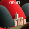 Velvet Valley Wallpaper with Miniature City wallpaper for iPhone, iPad & Mac
