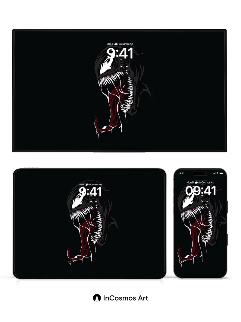 Savage Silence Wallpaper with Venomous Gaze