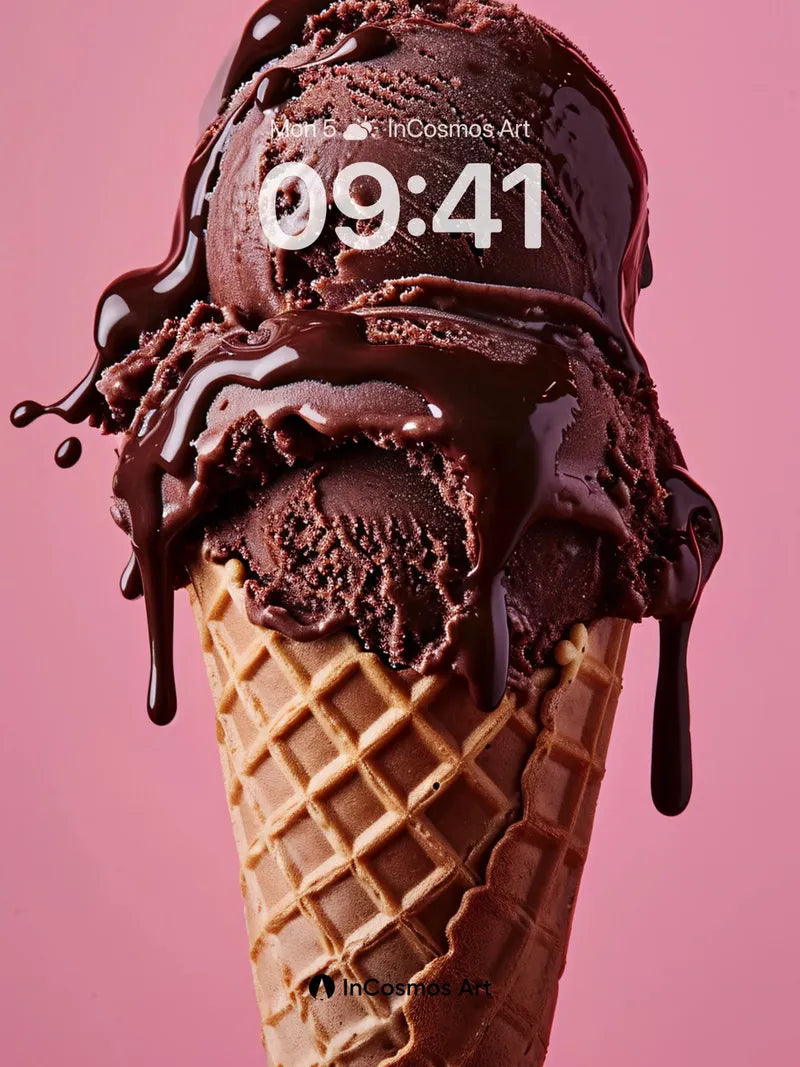 Velvet Chocolate Cascade Wallpaper with Dripping Richness wallpaper for iPhone, iPad & Mac