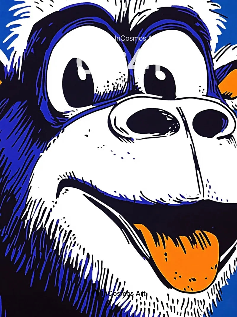 Playful Pop Art Monkey Wallpaper with Bold Lines wallpaper for iPhone, iPad & Mac