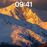Golden Frost Wallpaper with Mountain Light wallpaper for iPhone, iPad & Mac
