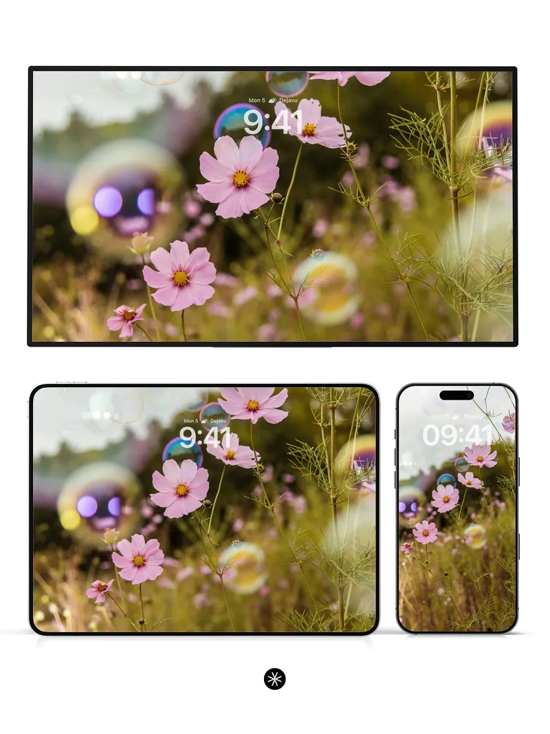Cosmos Blossom Bubble Fantasy Wallpaper