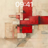 Crimson Grid Wallpaper with Architectural Echoes wallpaper for iPhone, iPad & Mac