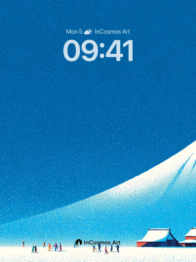 Serenity Snowdrift Wallpaper with Silent Peaks