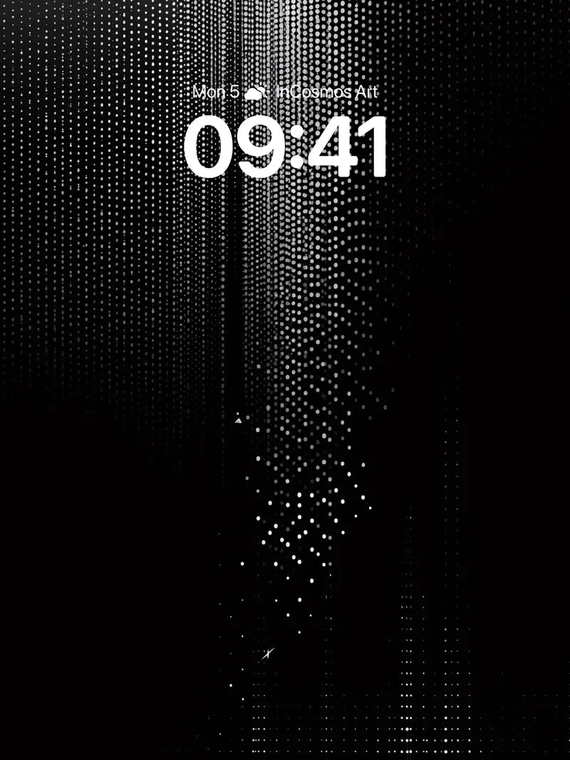 Neon Pulse Wallpaper with Dotted Light Streams
