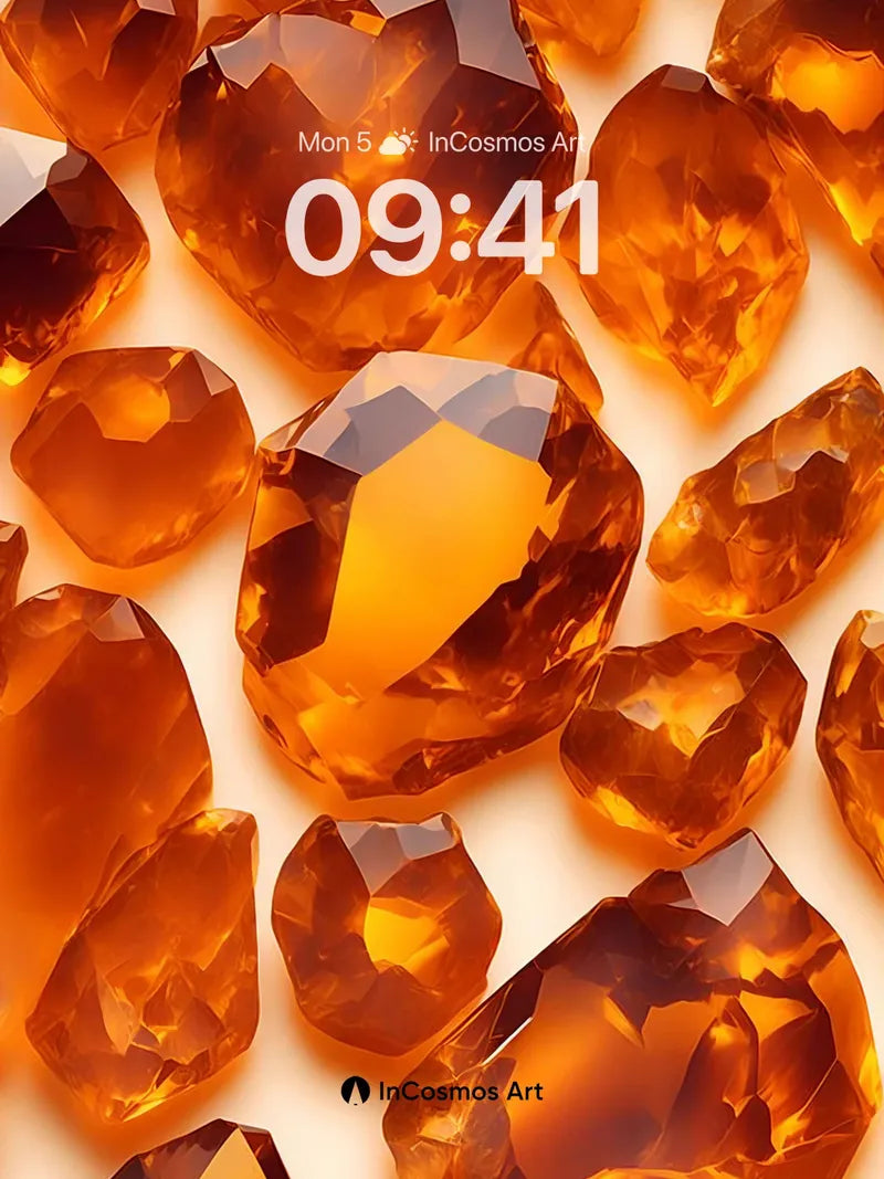 Golden Ember Wallpaper with Faceted Light wallpaper for iPhone, iPad & Mac