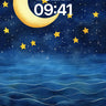 Moonlit Serenade Wallpaper with Starlit Waves wallpaper for iPhone, iPad & Mac