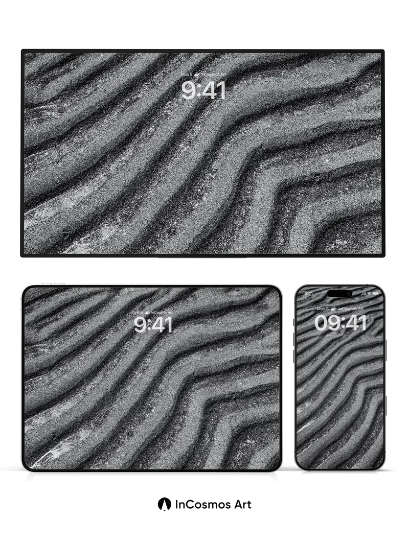 Whispering Sand Wallpaper with Wind-Drawn Lines