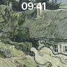 Whirlwind Thatched Cottage Wallpaper with Moonlit Swirls wallpaper for iPhone, iPad & Mac