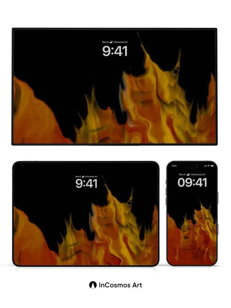 Inferno Edge Wallpaper with Living Flames