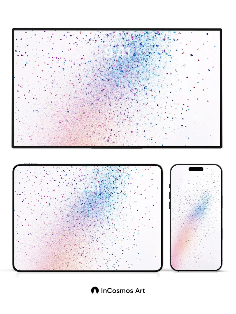 Whispering Particle Wallpaper with Cosmic Drift