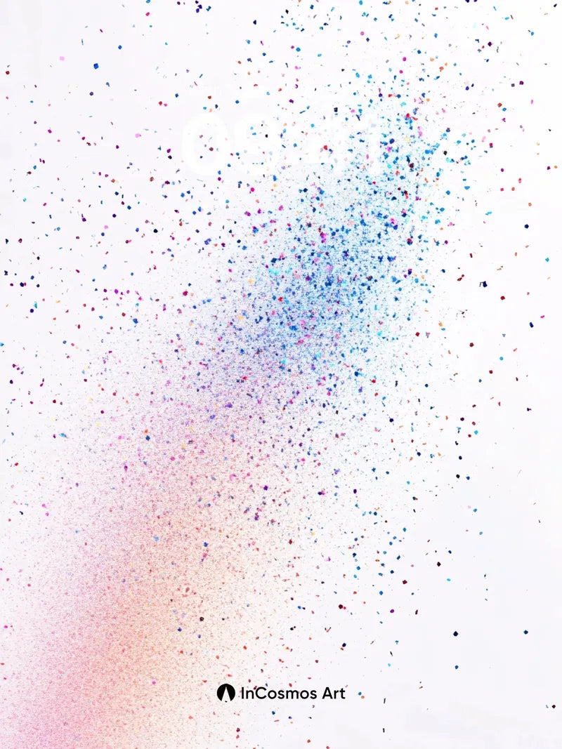 Whispering Particle Wallpaper with Cosmic Drift