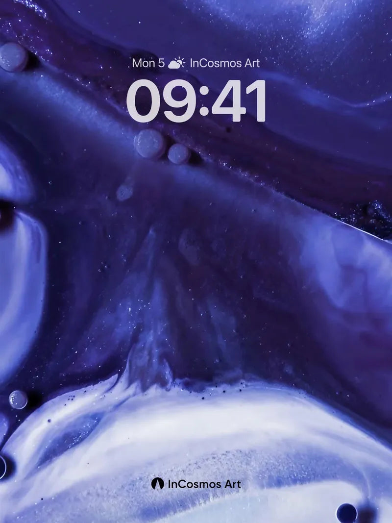 Cosmic Lagoon Wallpaper with Floating Pearls wallpaper for iPhone, iPad & Mac