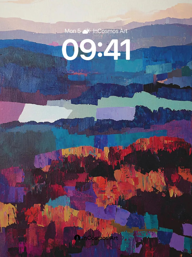 Crimson Horizon Wallpaper with Layered Light