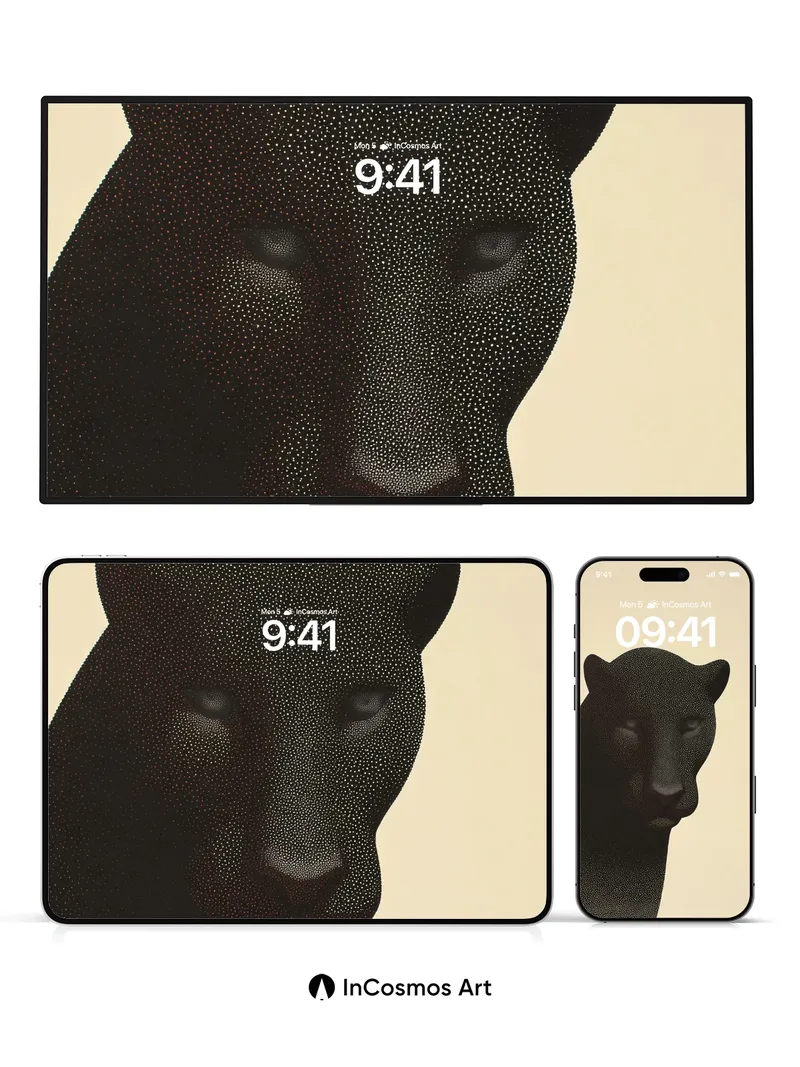 Silent Watcher Wallpaper with Dot-Weave Texture