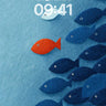 Serenity Stream Wallpaper with Lone Orange Fish wallpaper for iPhone, iPad & Mac
