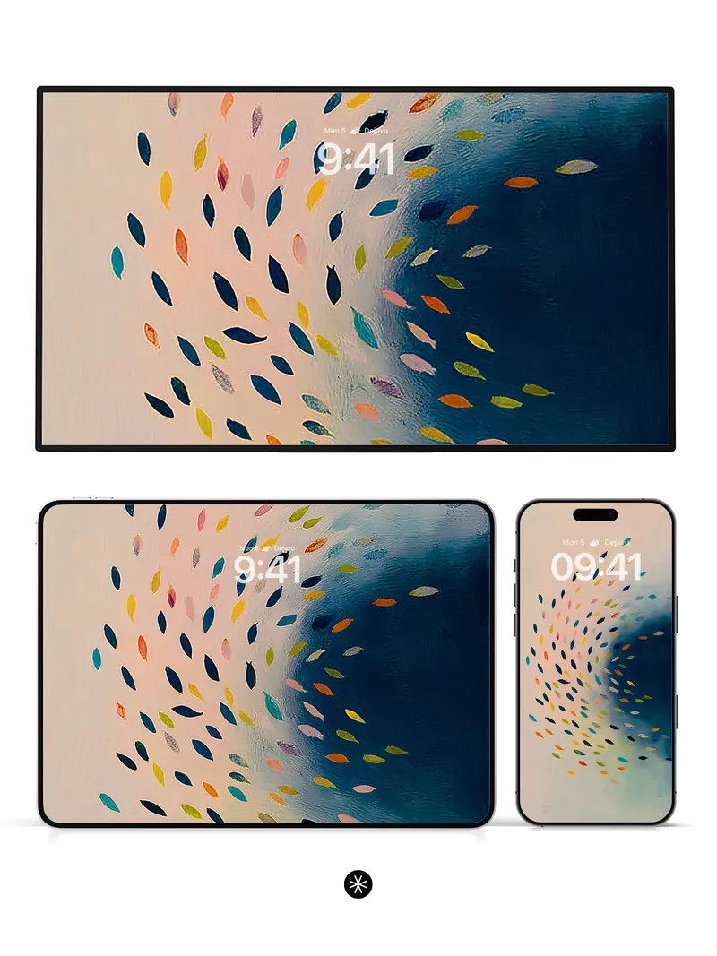 Colorful Leaf Gradient Wallpaper