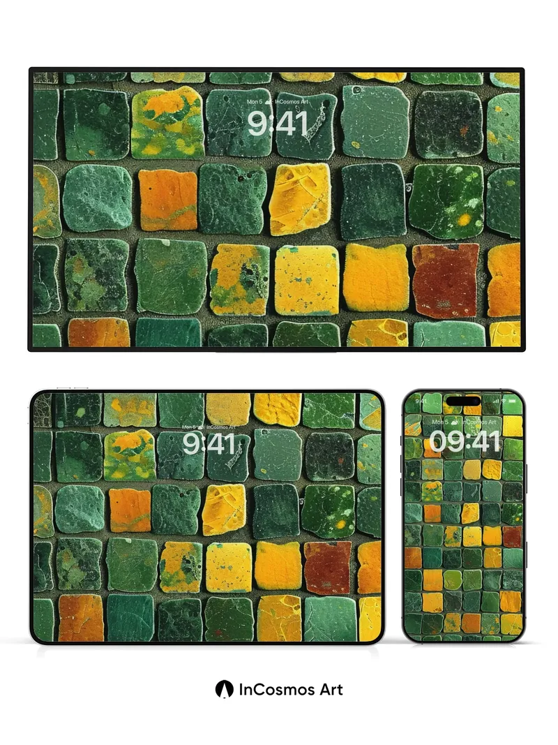 Earthy Pulse Wallpaper with Cracked Stone Veins