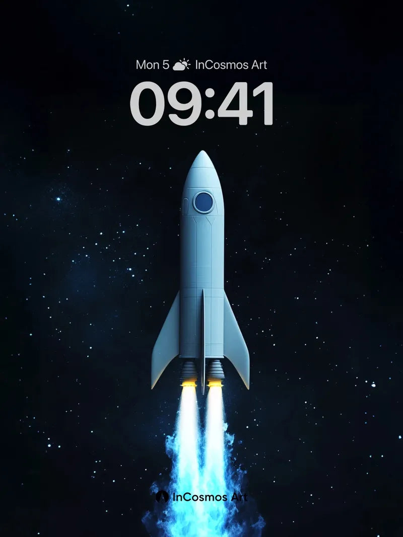 Cosmic Ascent Wallpaper with Electric Trails