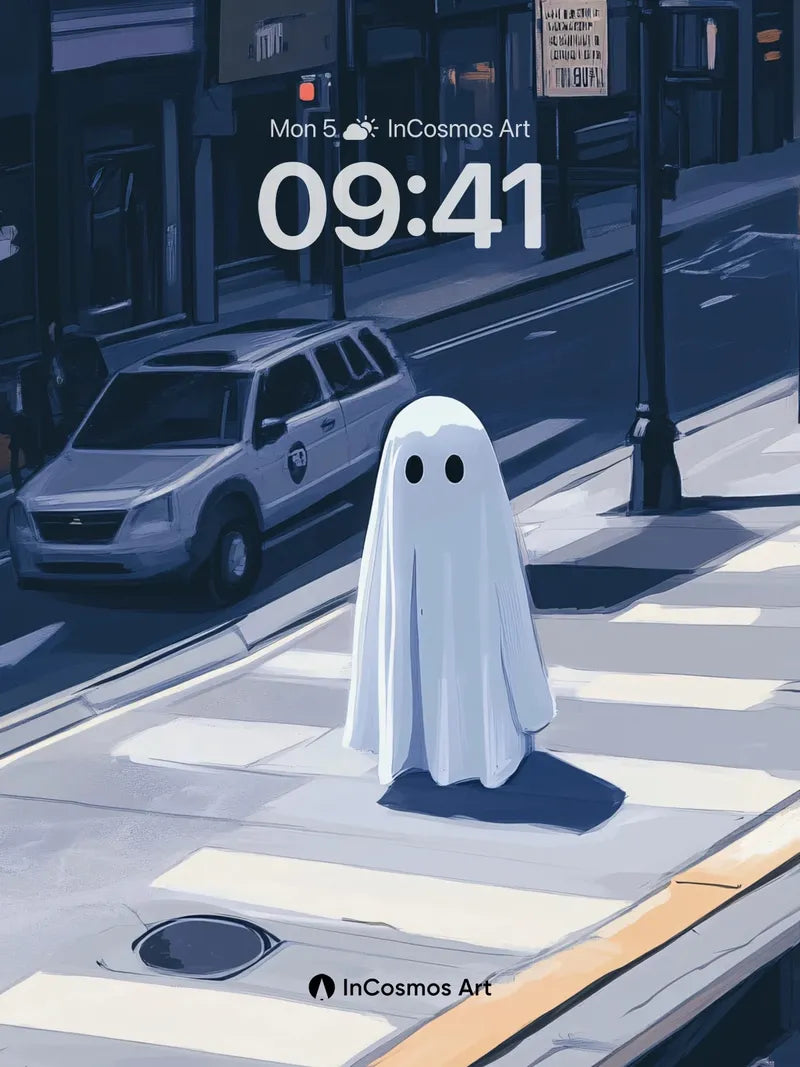 Silent Ghost Wallpaper with City Light