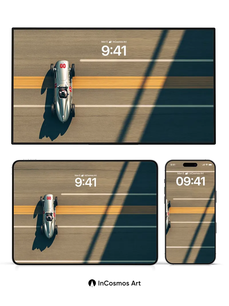 Steel Mirage Wallpaper with Racing Shadow